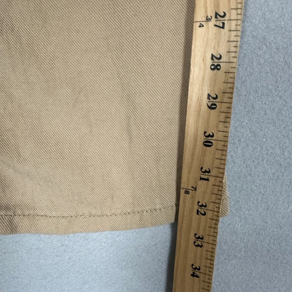 Forever 21 Pants Mens Medium Drawstring Tan Straight Trouser Stretch 4 Pocket